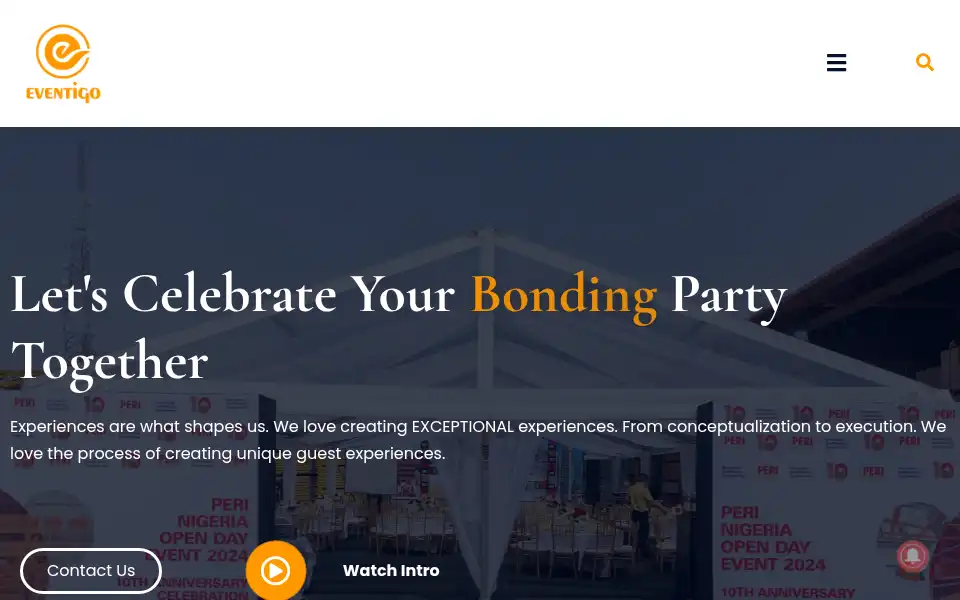 Screenshot of myeventigo.com
