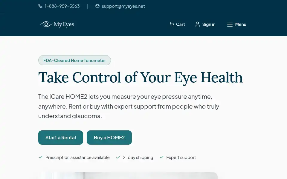 Screenshot of myeyes.net