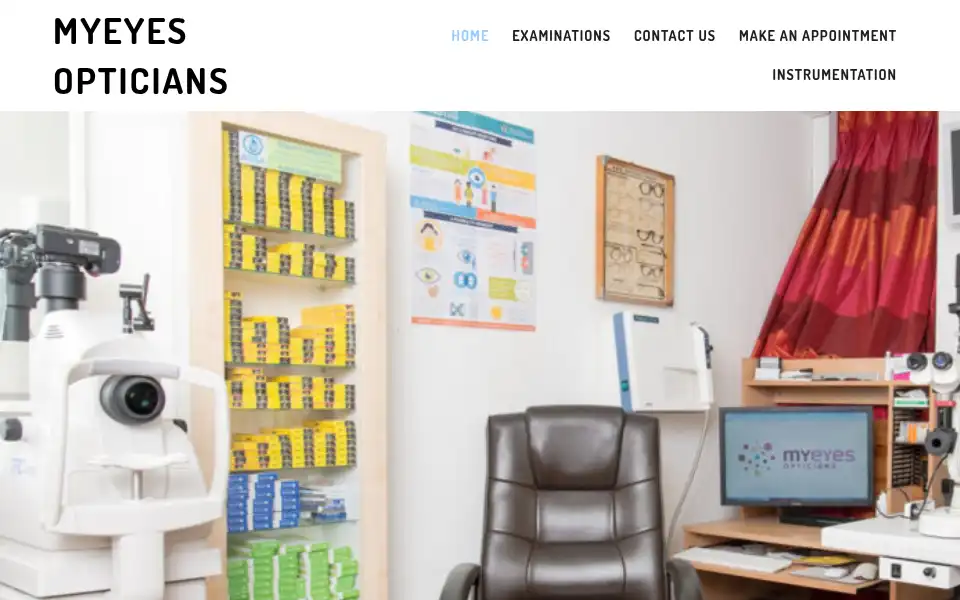 Screenshot of myeyesopticians.co.uk