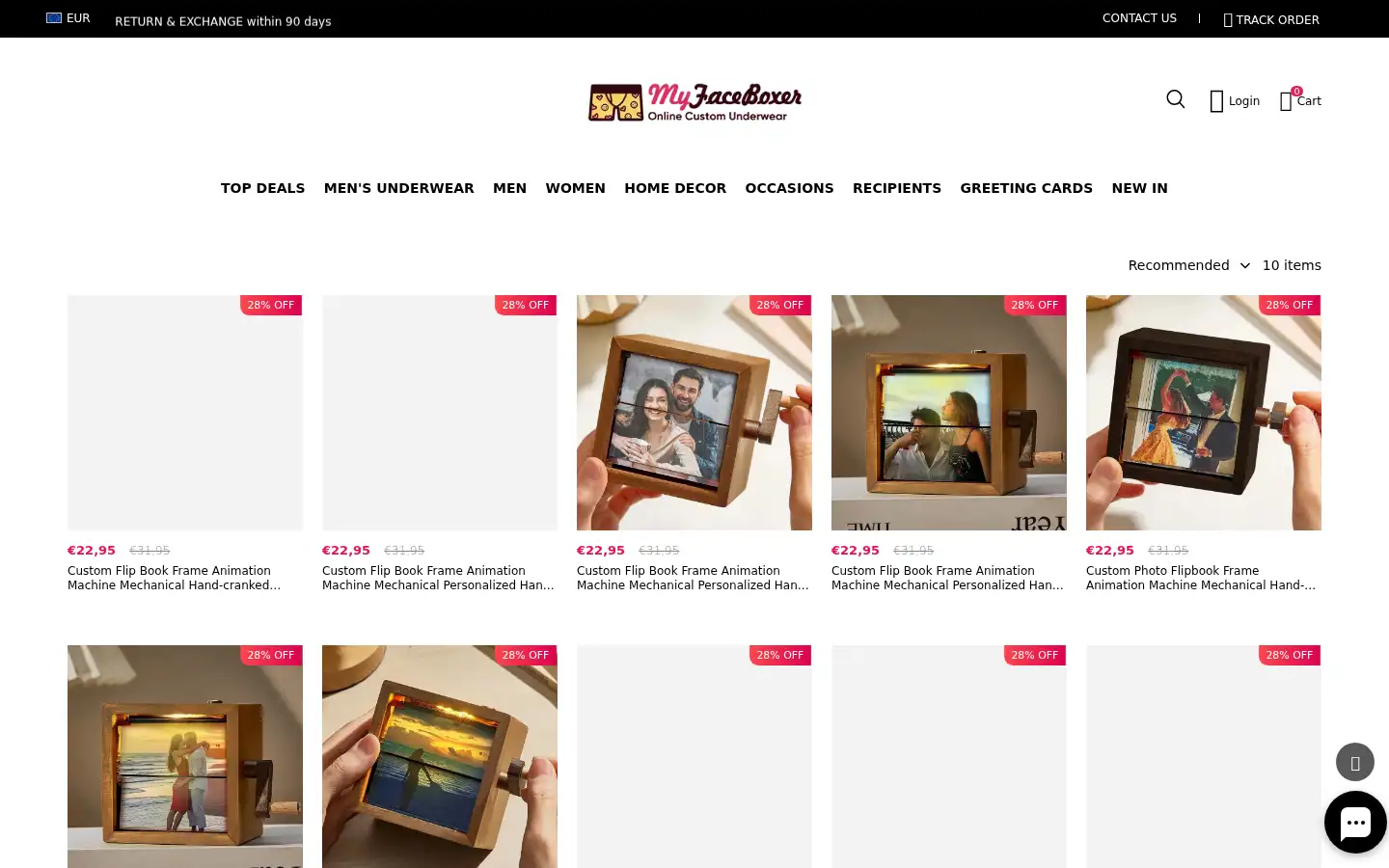 Screenshot of myfaceboxer.com