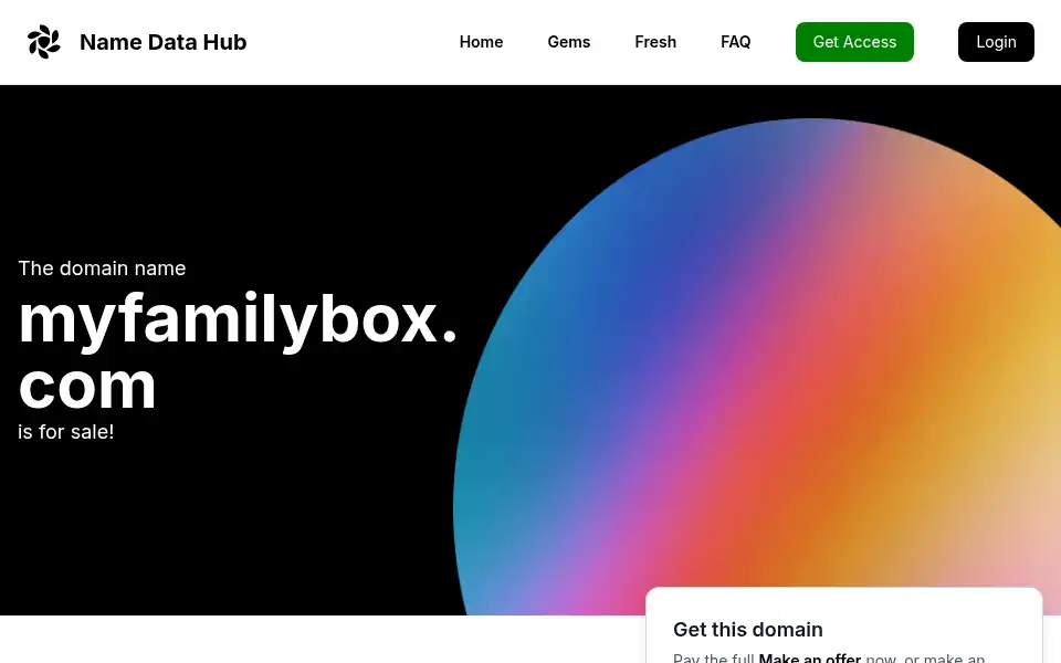 Screenshot of myfamilybox.com