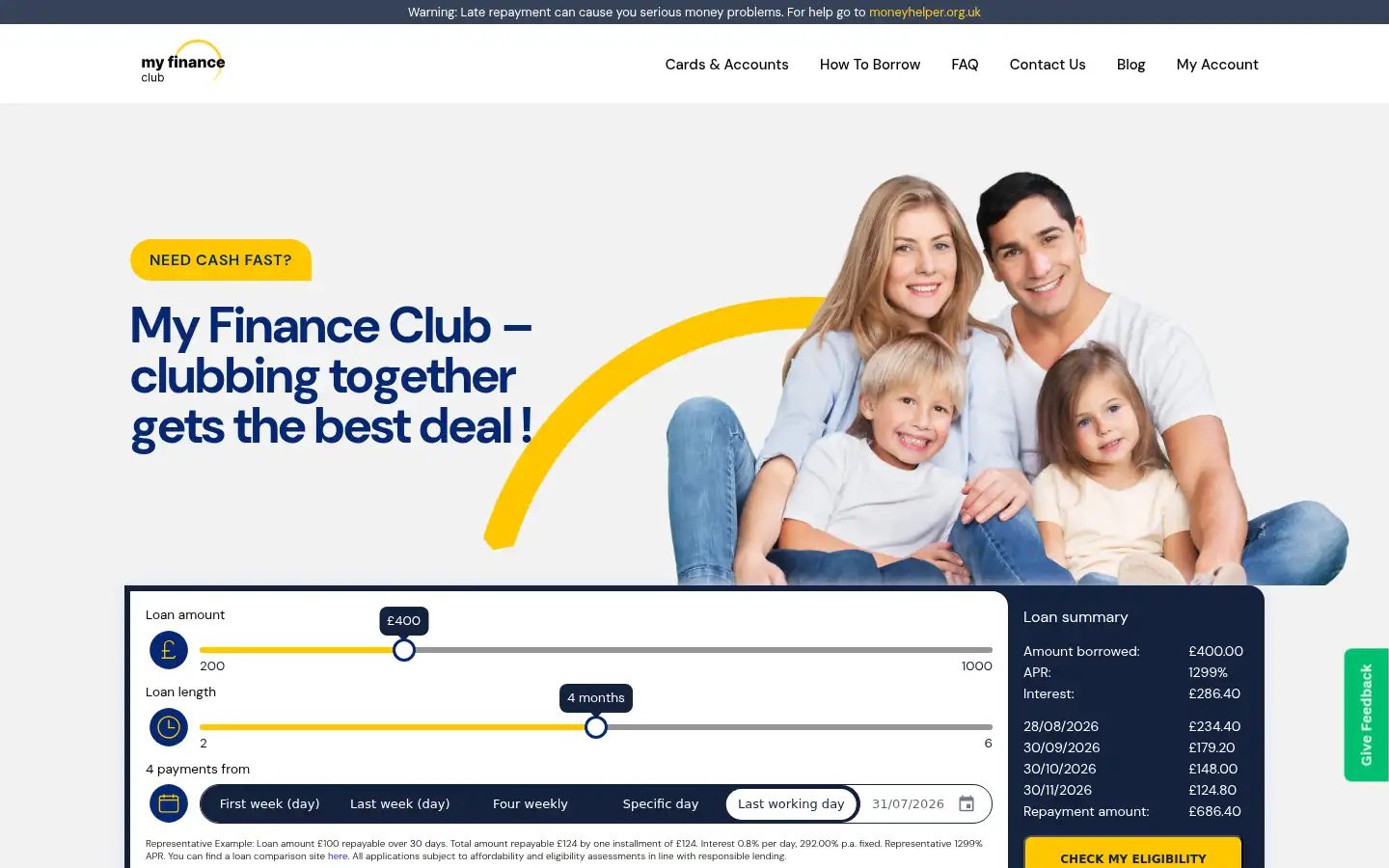 Screenshot of myfinanceclub.com
