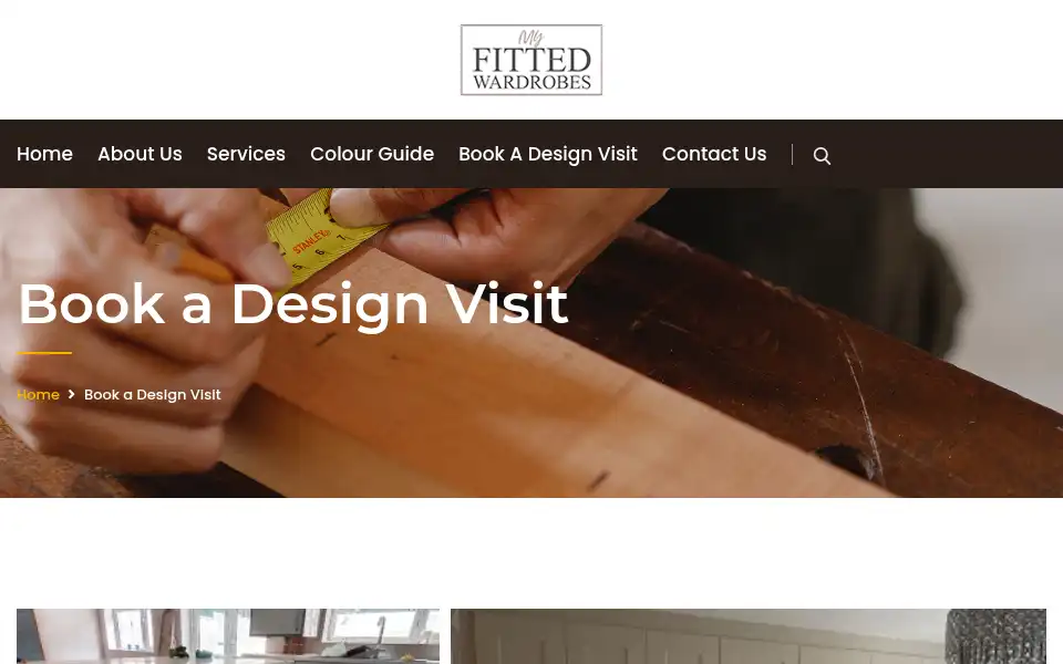 Screenshot of myfittedwardrobes.com