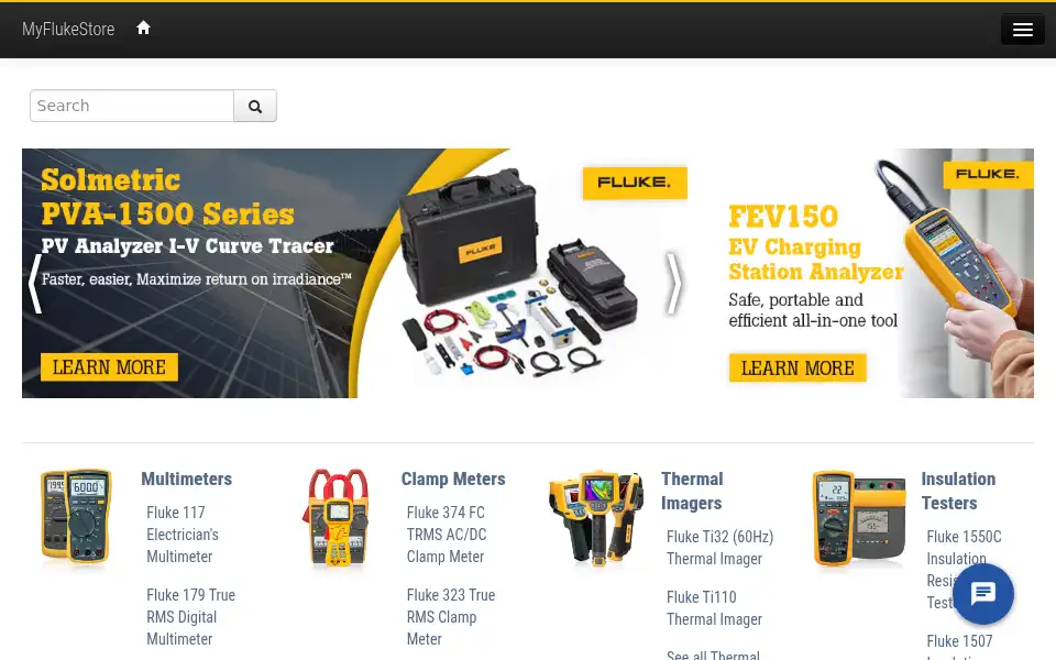 Screenshot of myflukestore.com