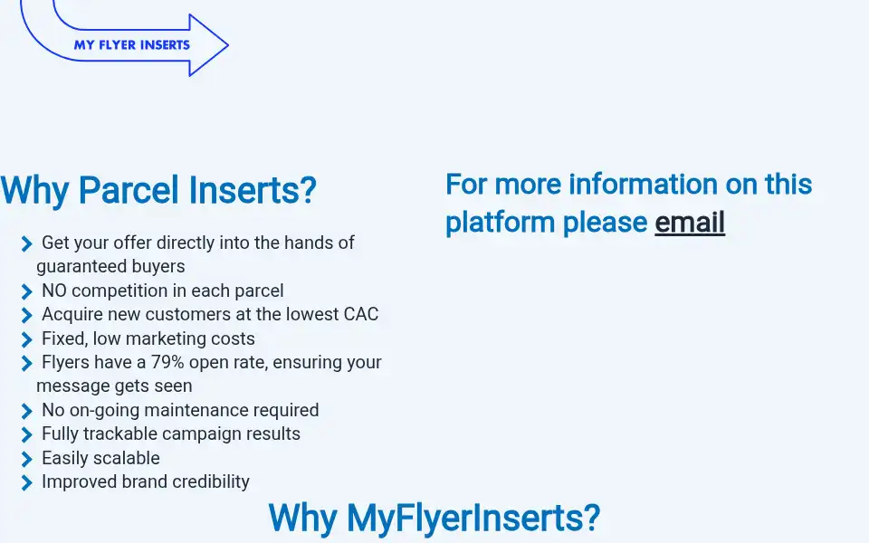 Screenshot of myflyerinserts.com