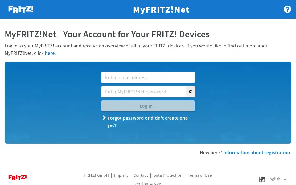 Screenshot of myfritz.net