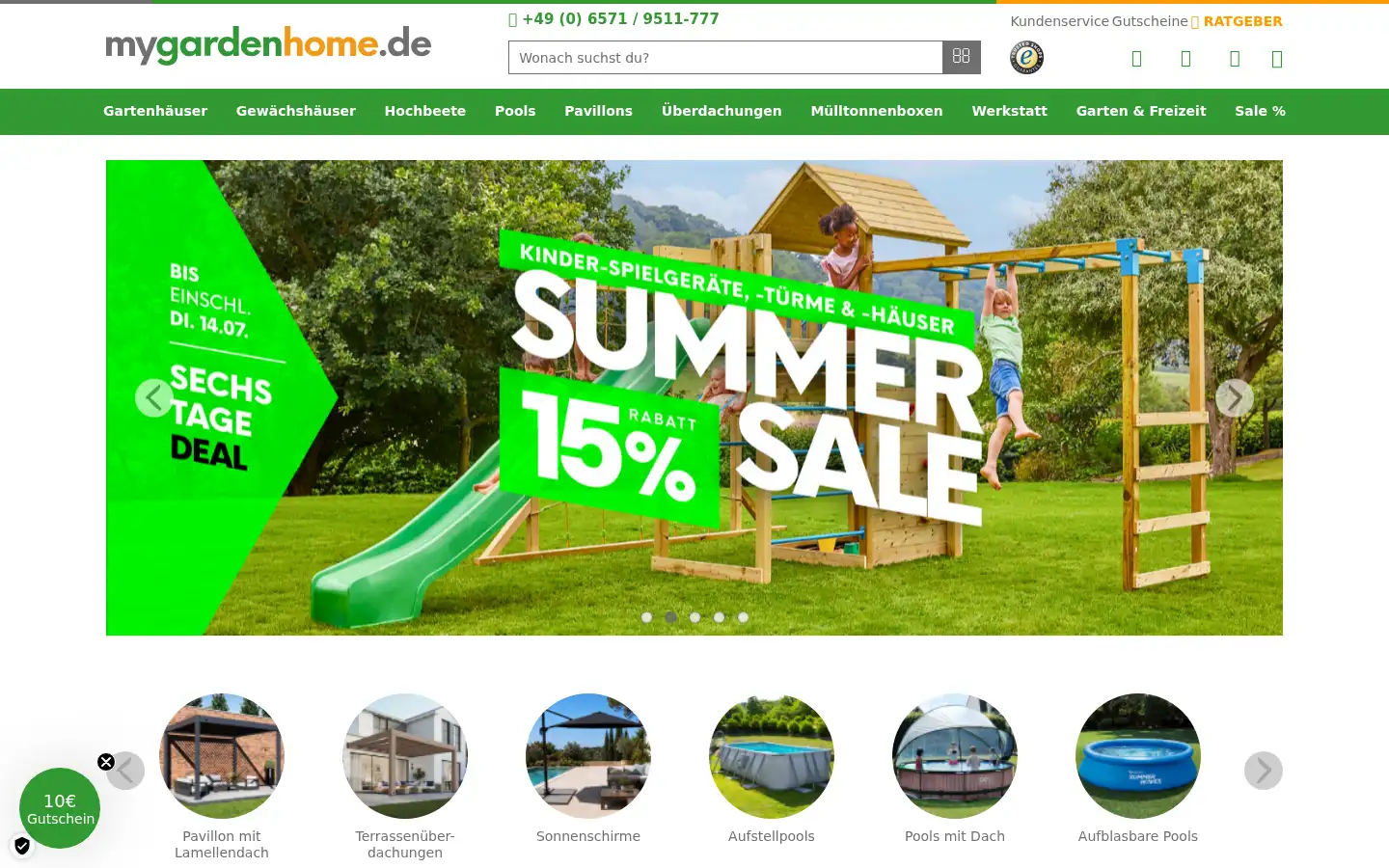 Screenshot of mygardenhome.de
