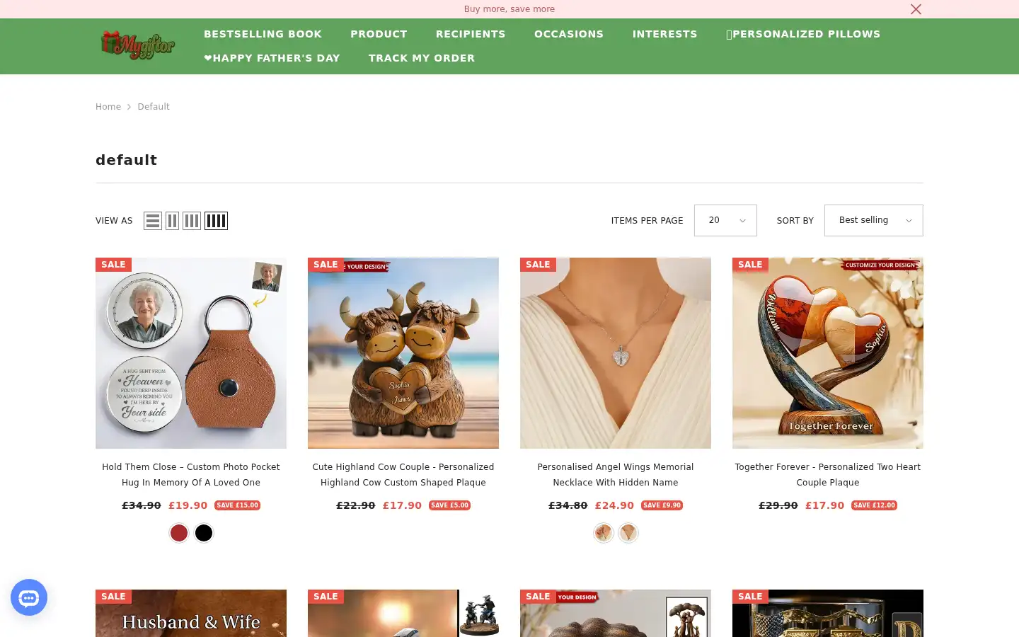 Screenshot of mygiftor.com
