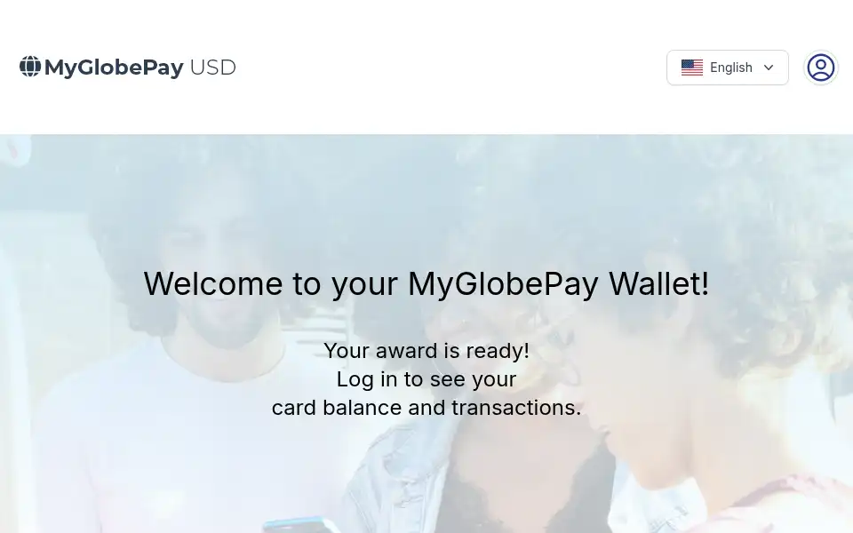Screenshot of myglobepay.com