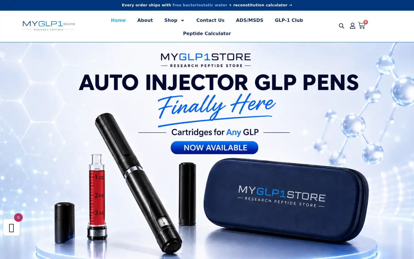 Screenshot of myglp1store.com