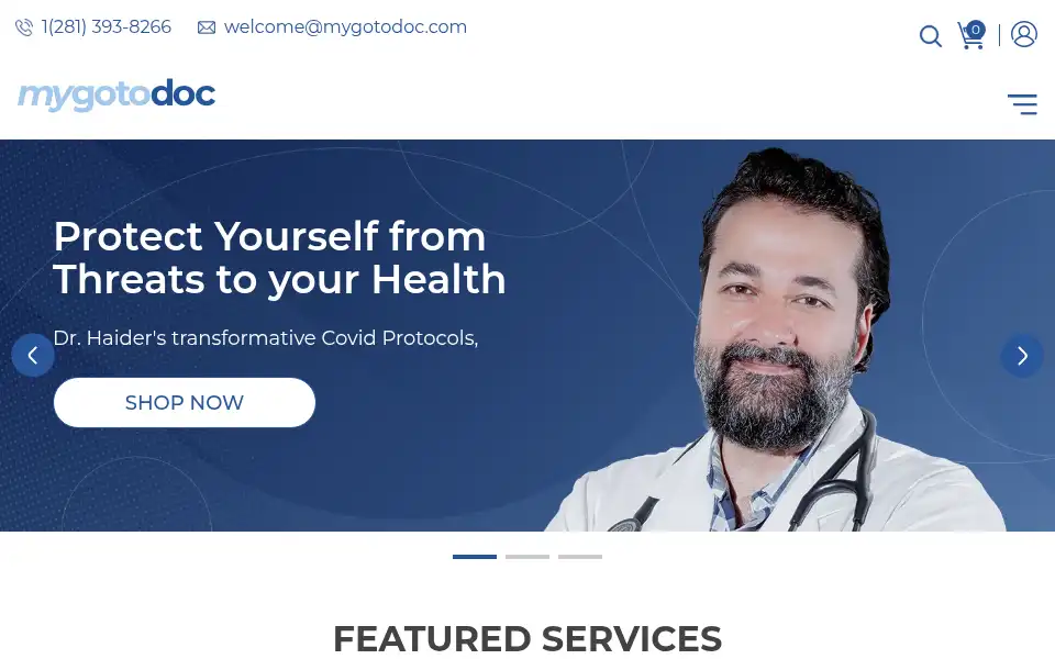 Screenshot of mygotodoc.com
