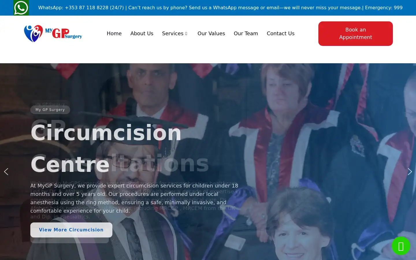 Screenshot of mygpsurgery.ie