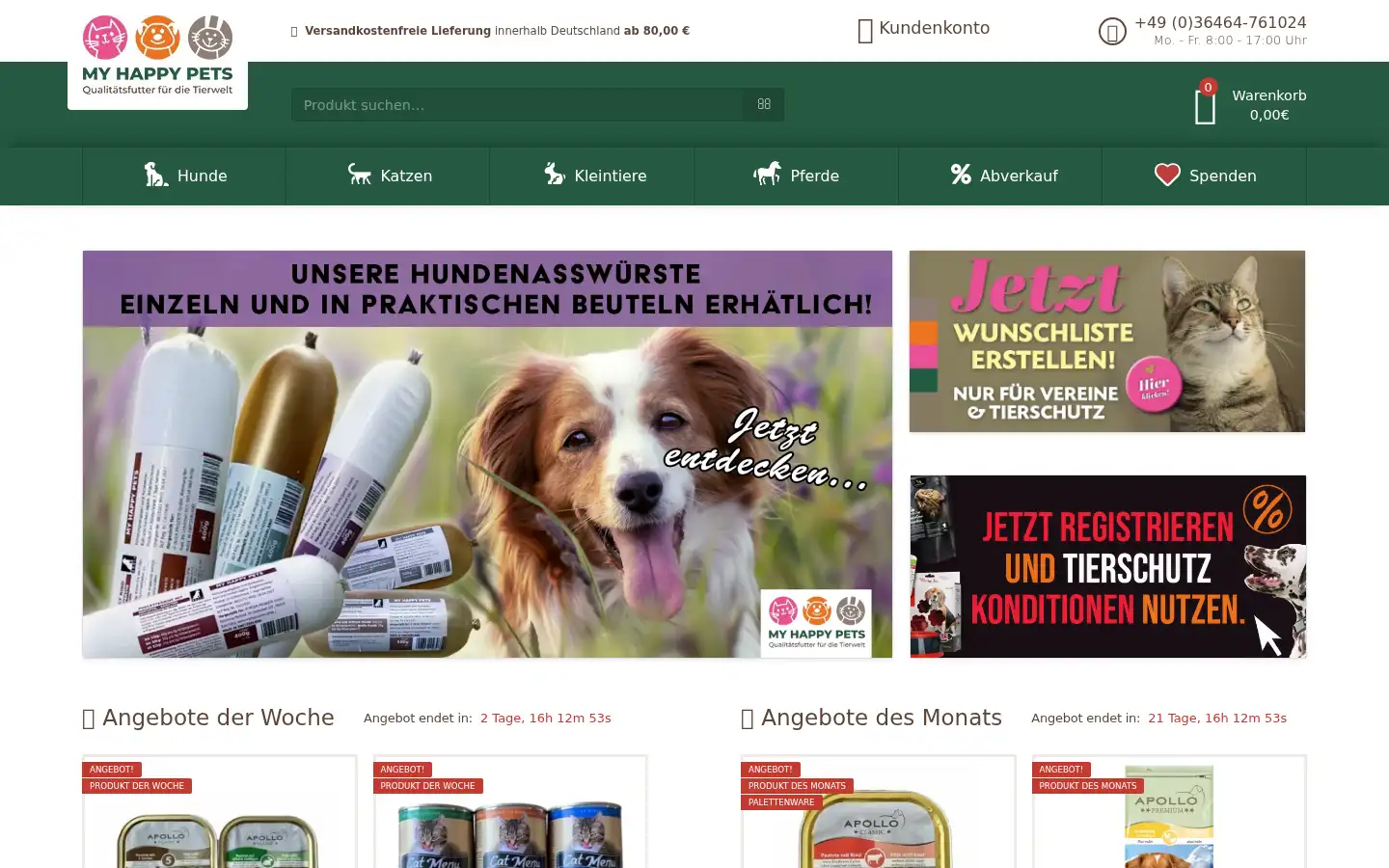 Screenshot of myhappypets.shop