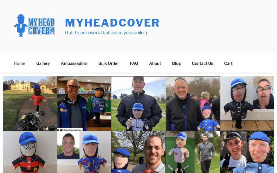 Screenshot of myheadcover.com