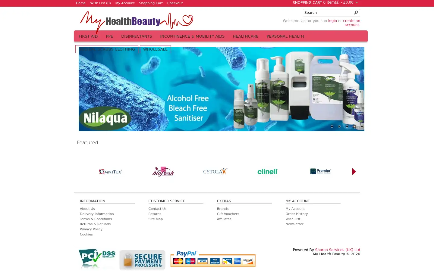 Screenshot of myhealthbeauty.co.uk
