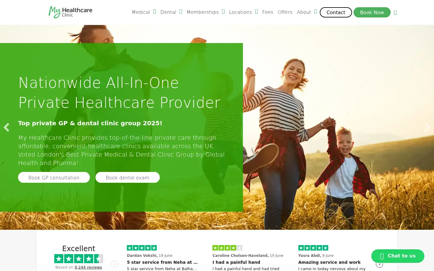 Screenshot of myhealthcareclinic.com