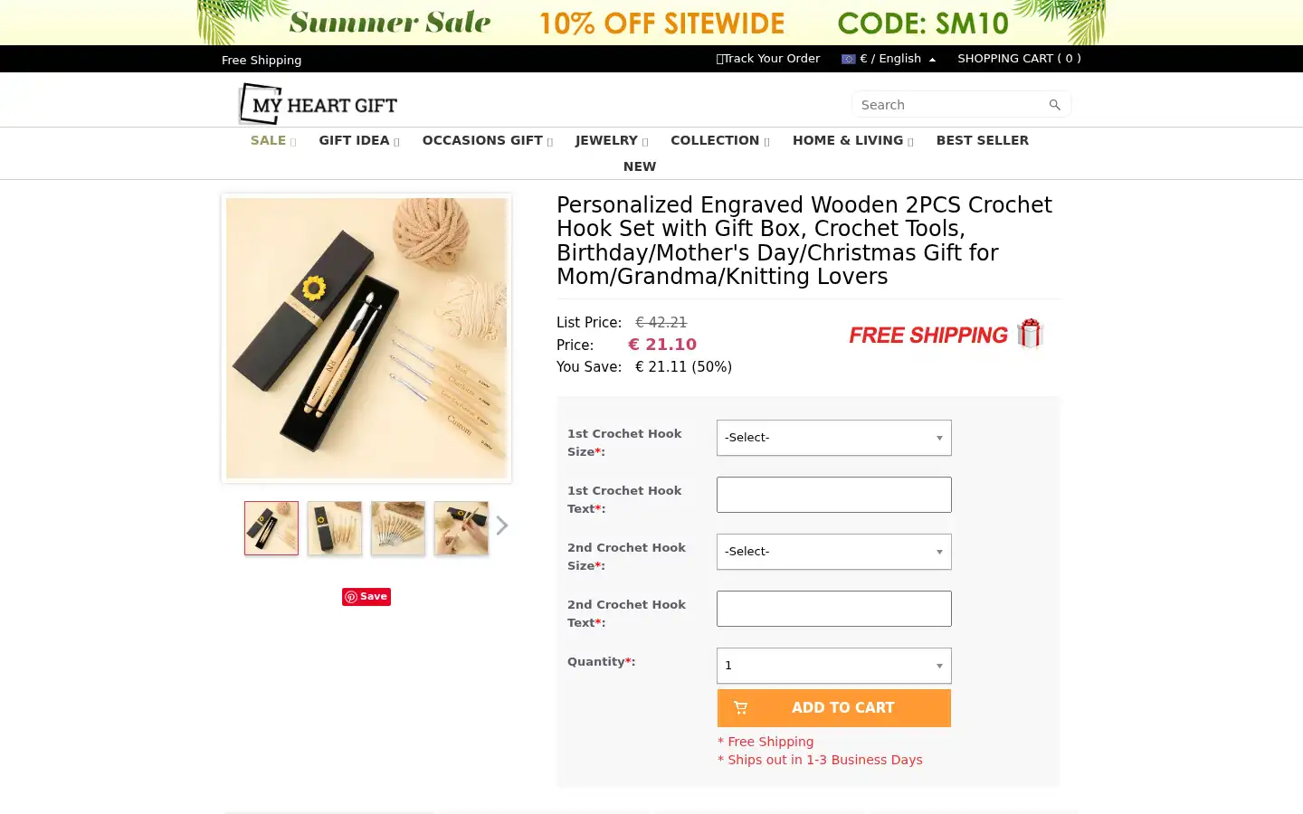Screenshot of myheartgift.com