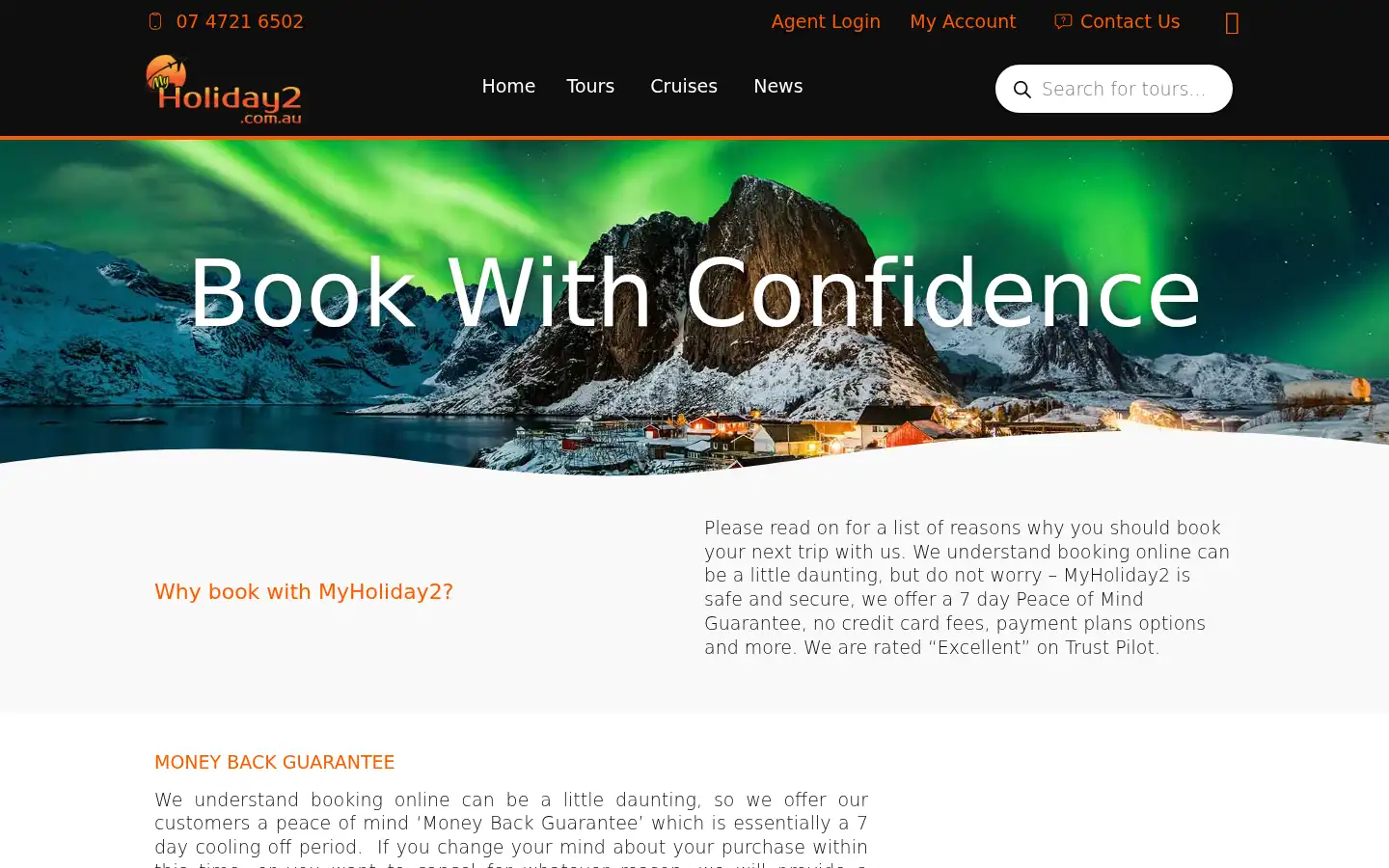 Screenshot of myholiday2.com.au