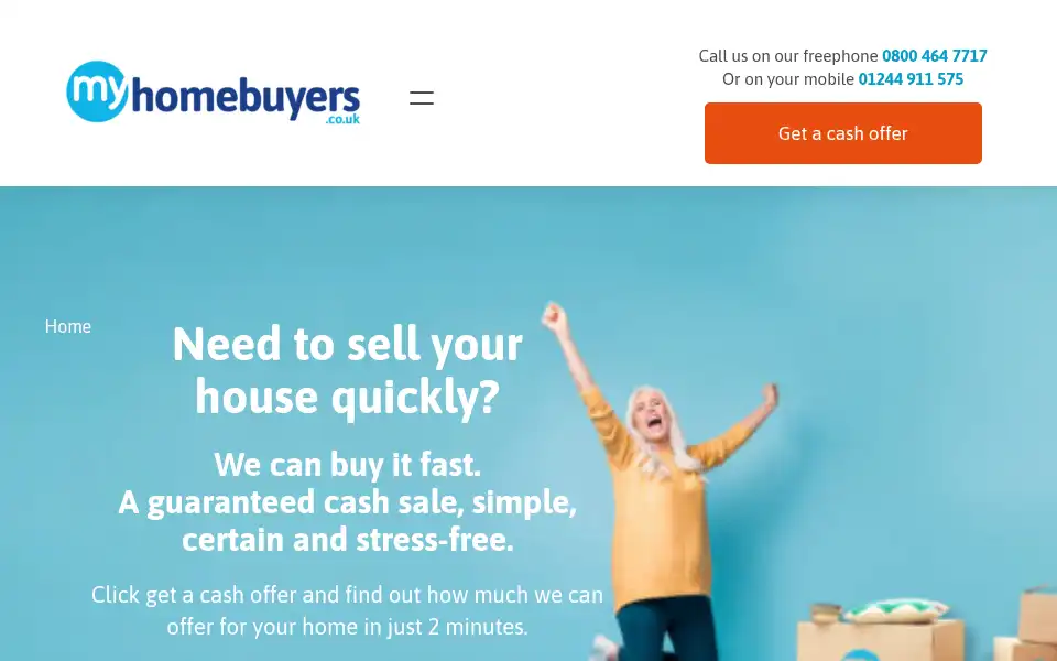 Screenshot of myhomebuyers.co.uk