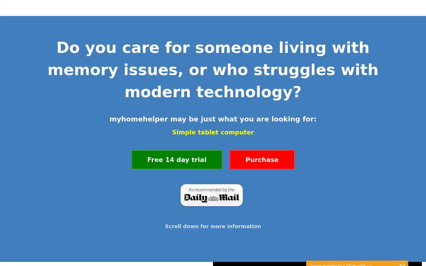 Screenshot of myhomehelper.co.uk