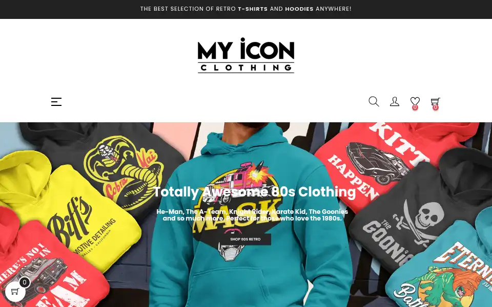 Screenshot of myiconclothing.com