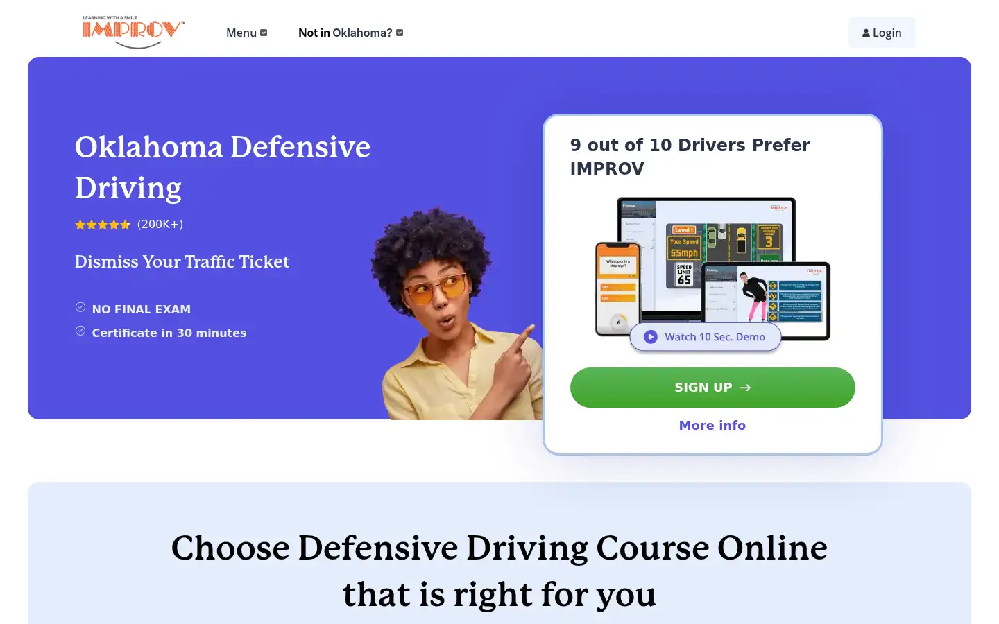 Screenshot of myimprov.com