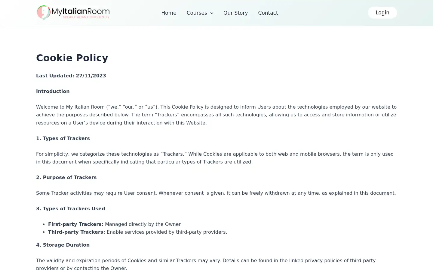 Screenshot of myitalianroom.com