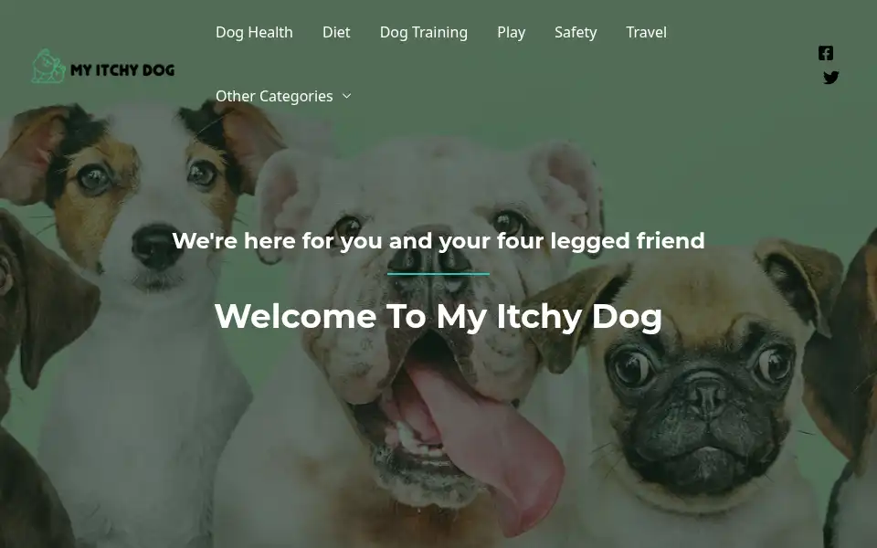 Screenshot of myitchydog.co.uk