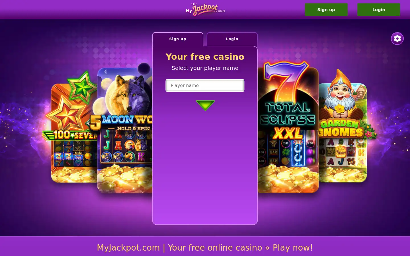 Screenshot of myjackpot.com
