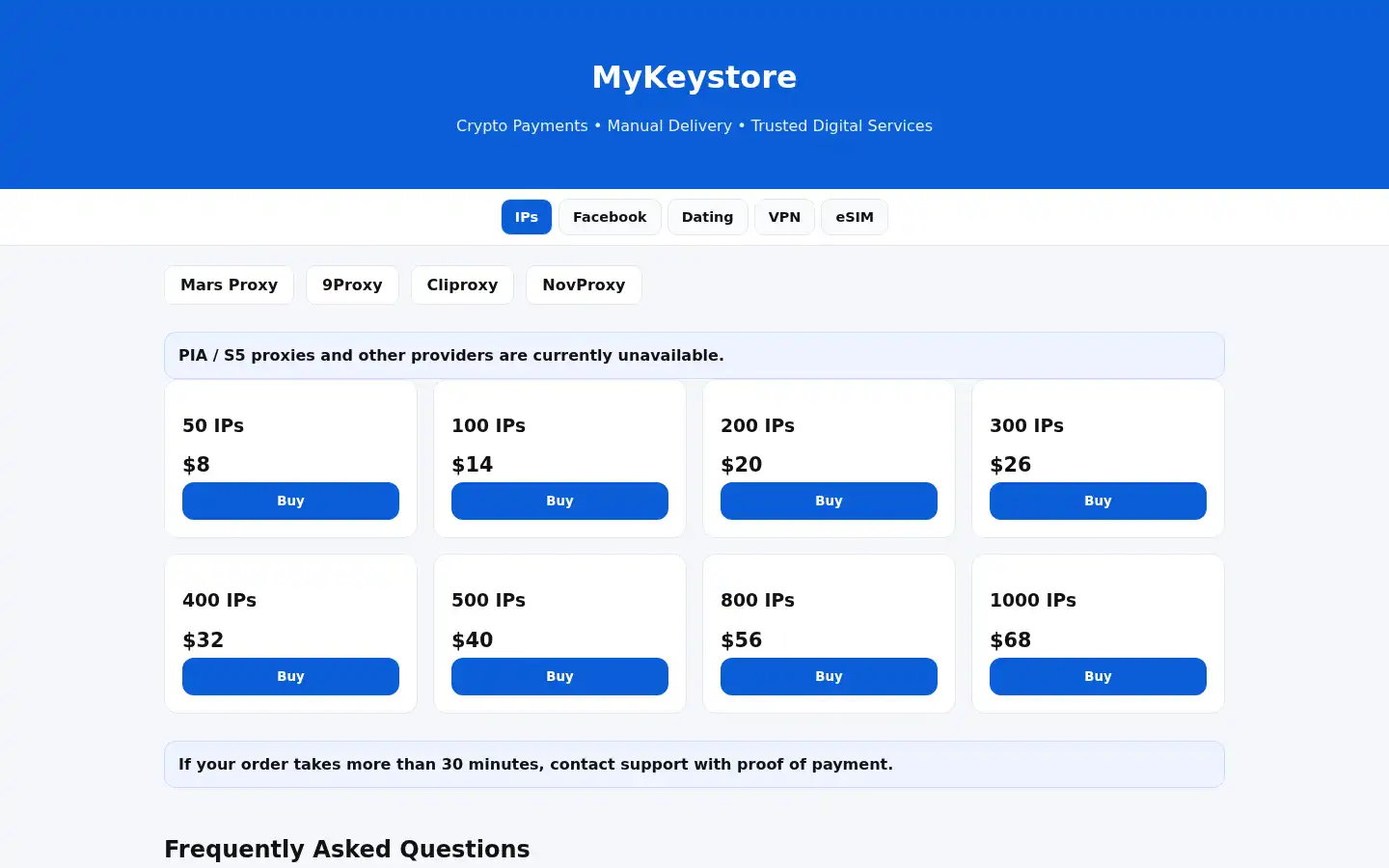 Screenshot of mykeystore.live