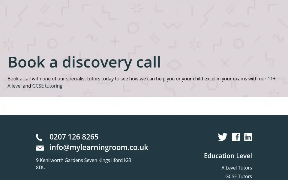 Screenshot of mylearningroom.co.uk