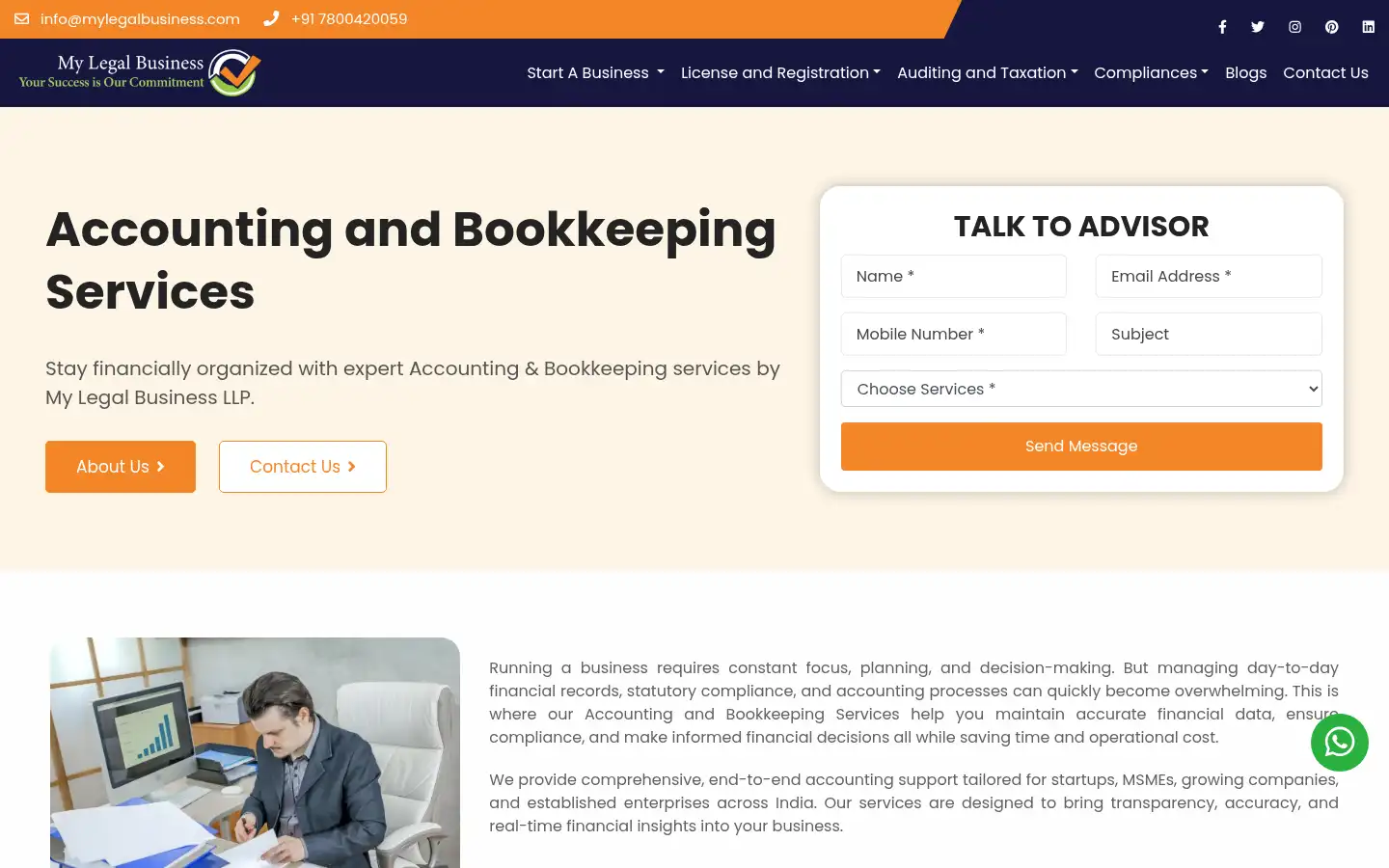 Screenshot of mylegalbusiness.com