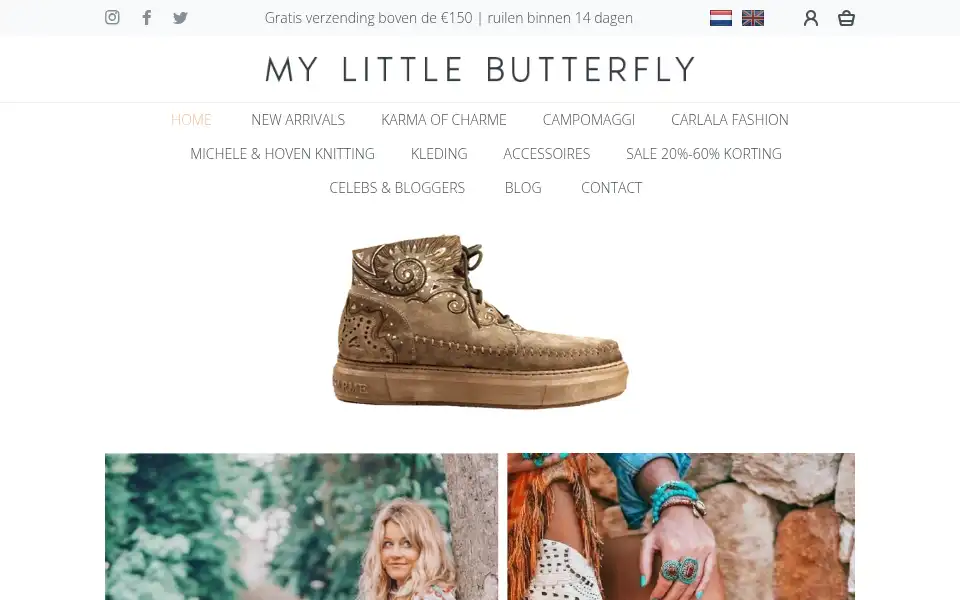 Screenshot of mylittlebutterfly.nl