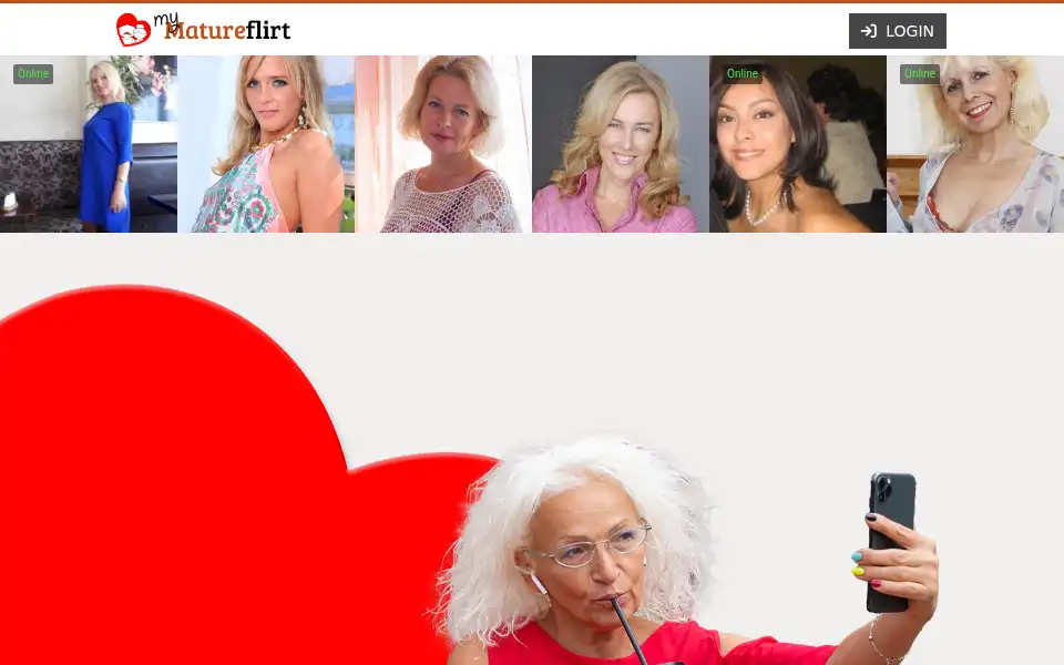 Screenshot of mymatureflirt.com
