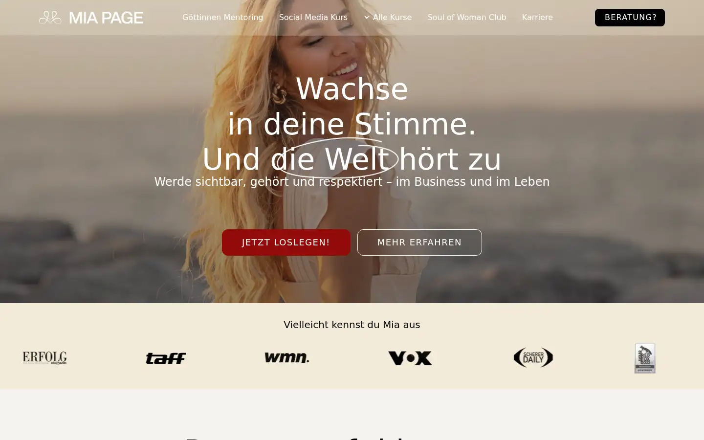 Screenshot of mymiapage.de