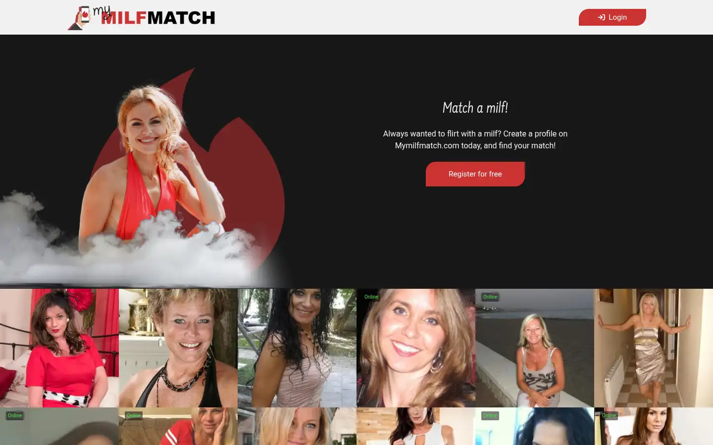 Screenshot of mymilfmatch.com