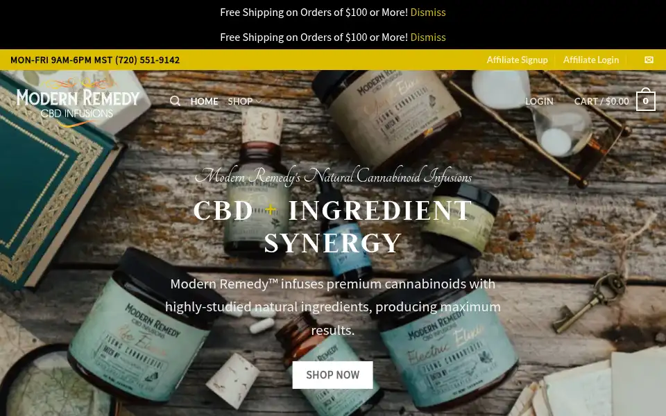 Screenshot of mymodernremedy.com