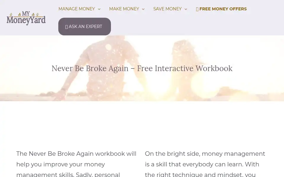 Screenshot of mymoneyyard.com