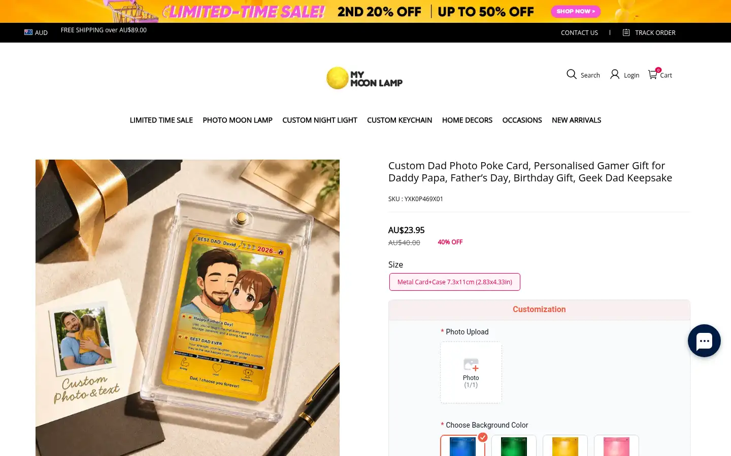 Screenshot of mymoonlamp.com.au
