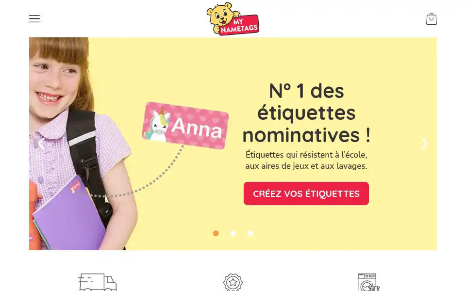 Screenshot of mynametags.fr