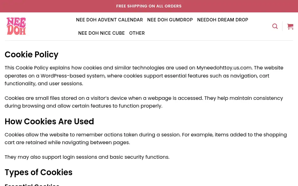Screenshot of myneedohttoy.us.com