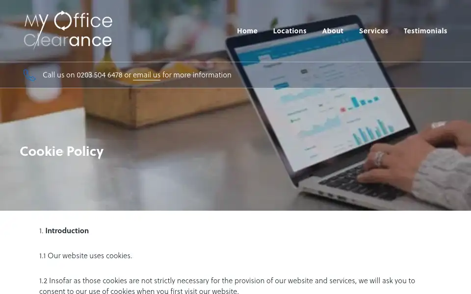 Screenshot of myofficeclearance.co.uk