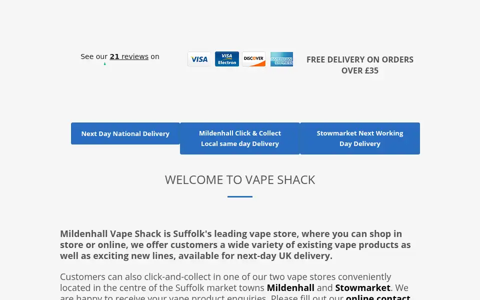 Screenshot of myonlinevape.store