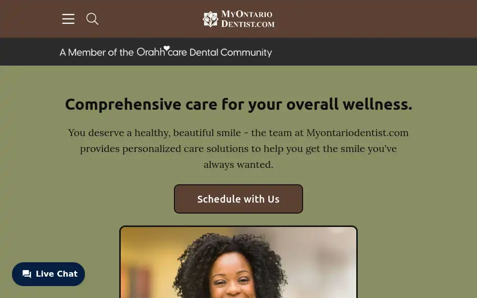 Screenshot of myontariodentist.com