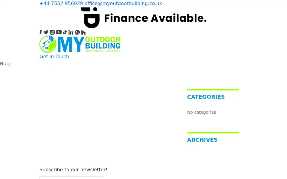 Screenshot of myoutdoorbuilding.co.uk