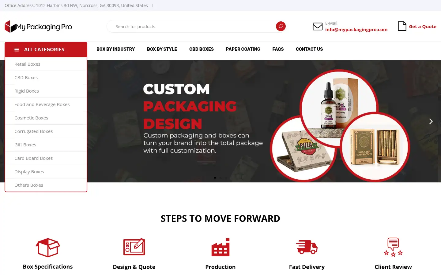Screenshot of mypackagingpro.com