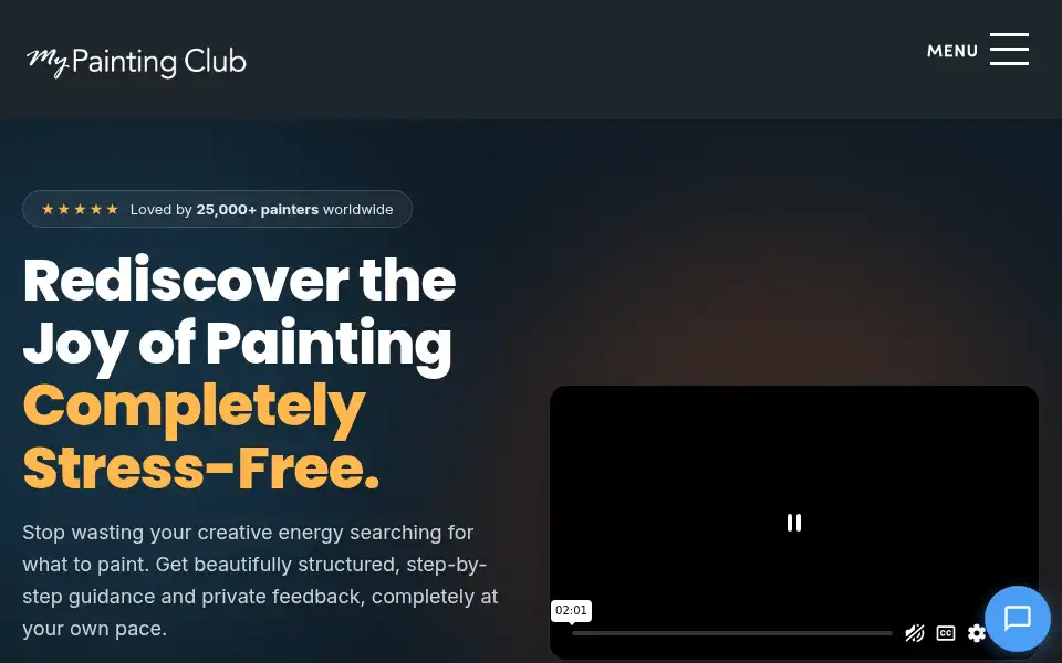 Screenshot of mypaintingclub.com