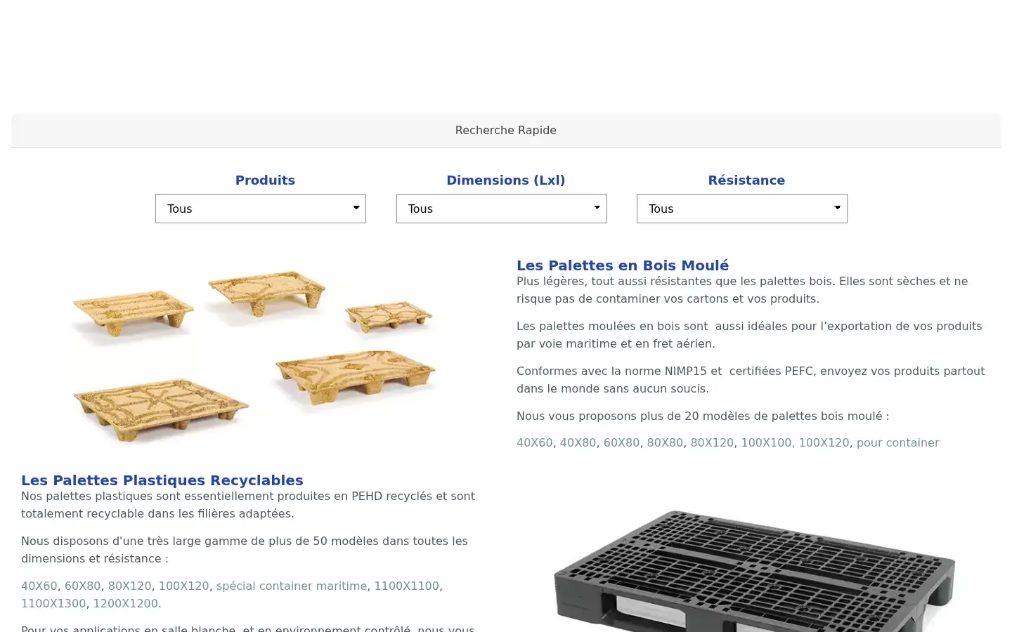 Screenshot of mypalletsonline.com