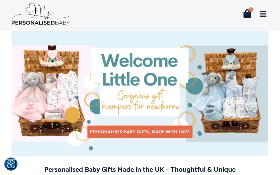 Screenshot of mypersonalisedbaby.co.uk
