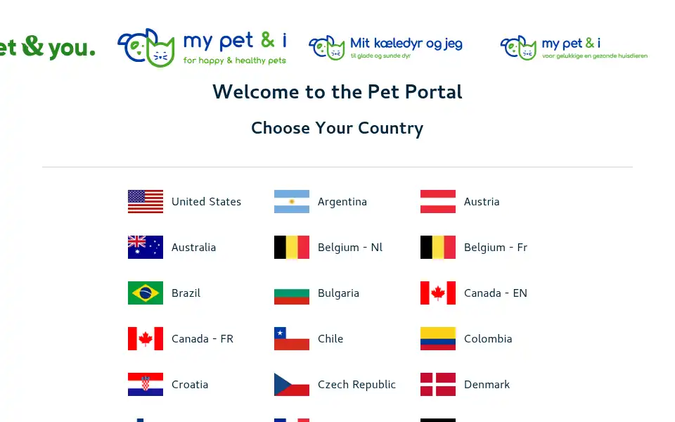 Screenshot of mypetandi.elanco.com